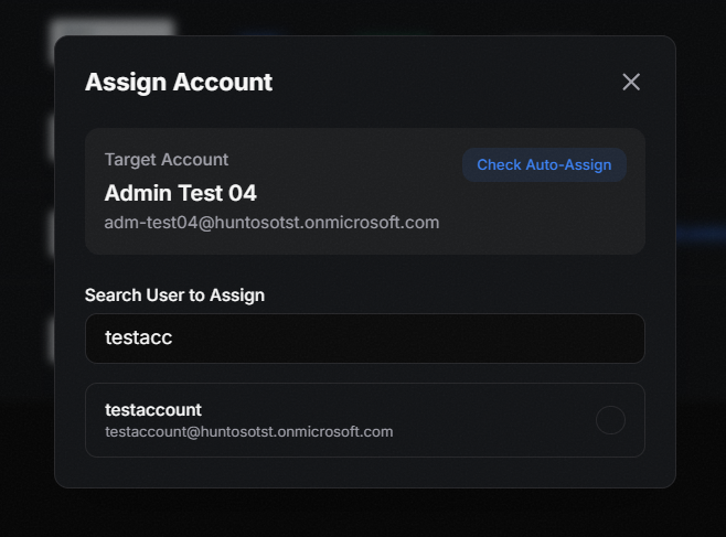 Configure Assignments interface